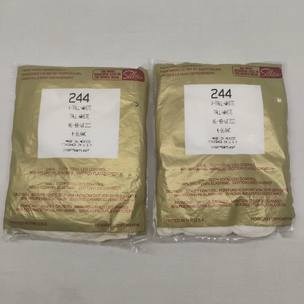 Vintage 90s‎ Silkies X Tall Pantyhose Various Colors 7pc Lot